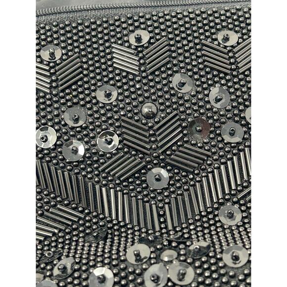NEW Loredana Evening Bag Cross Body Black Beaded Prom Event Cocktail Party Glam - Picture 2 of 9